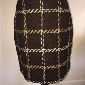 Ann Taylor brown plaid skirt